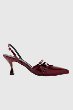 Alohas - Joelle Onix Burgundy Leather Pumps