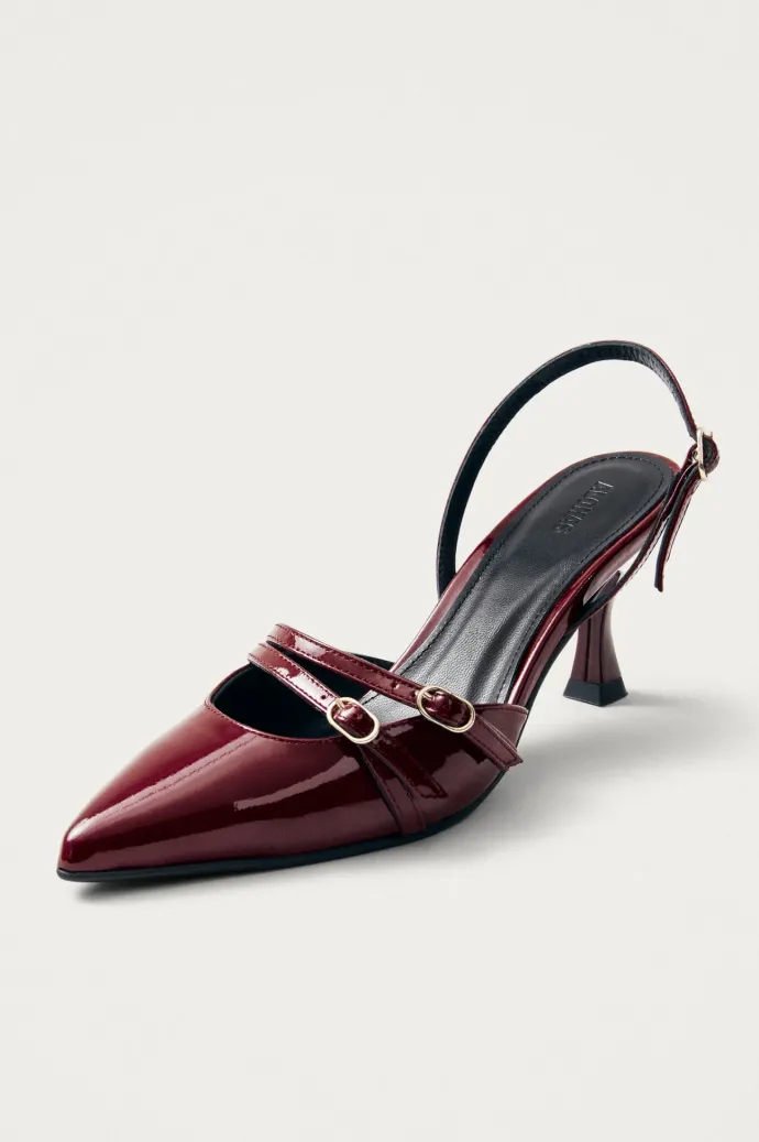 Alohas - Joelle Onix Burgundy Leather Pumps