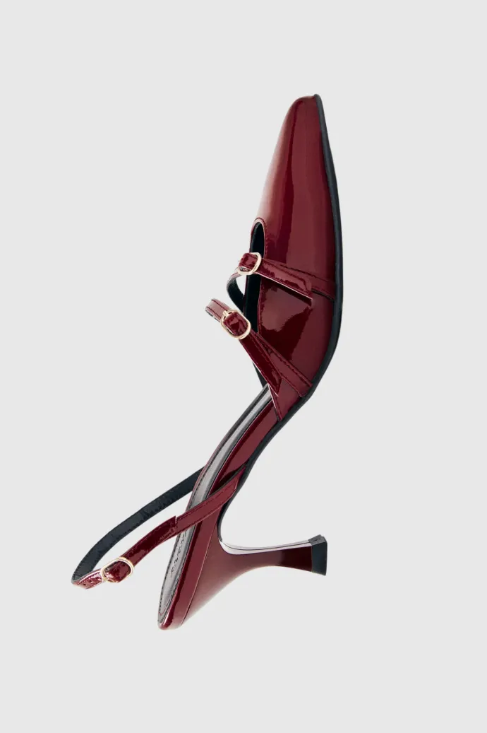 Alohas - Joelle Onix Burgundy Leather Pumps