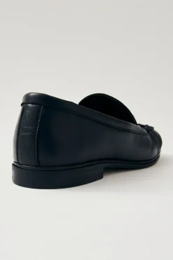 Alohas - Marty Black Leather Loafers
