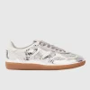Alohas - Tb.490 Rife Shimmer Silver Cream Leather Sneakers