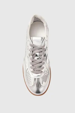 Alohas - Tb.490 Rife Shimmer Silver Cream Leather Sneakers