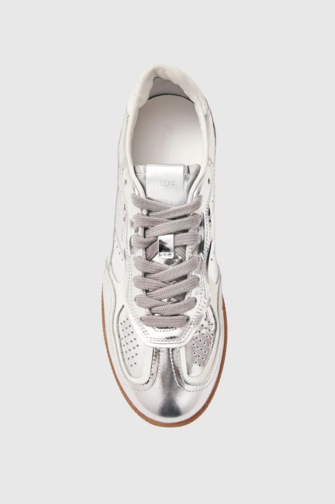 Alohas - Tb.490 Rife Shimmer Silver Cream Leather Sneakers