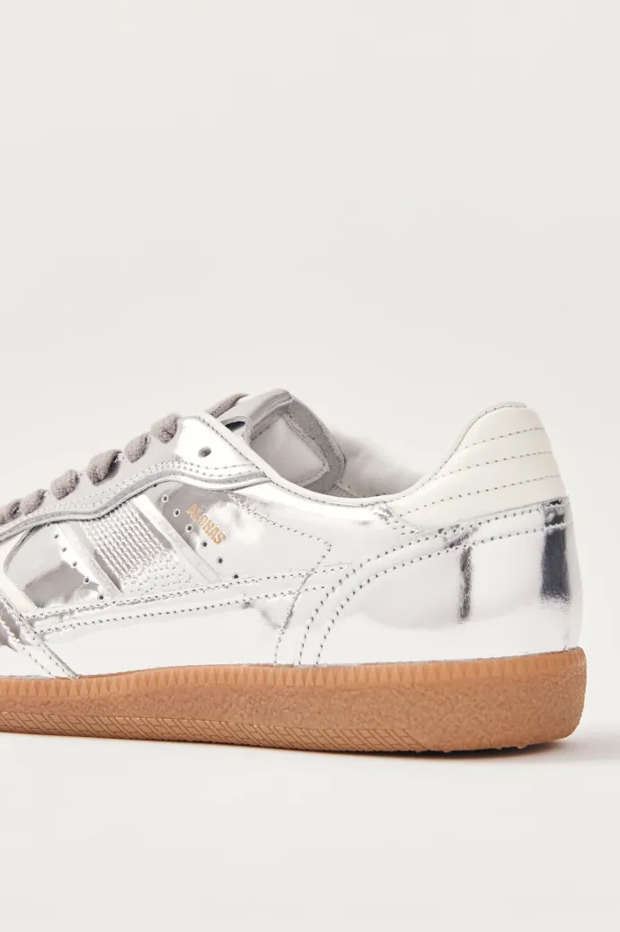 Alohas - Tb.490 Rife Shimmer Silver Cream Leather Sneakers