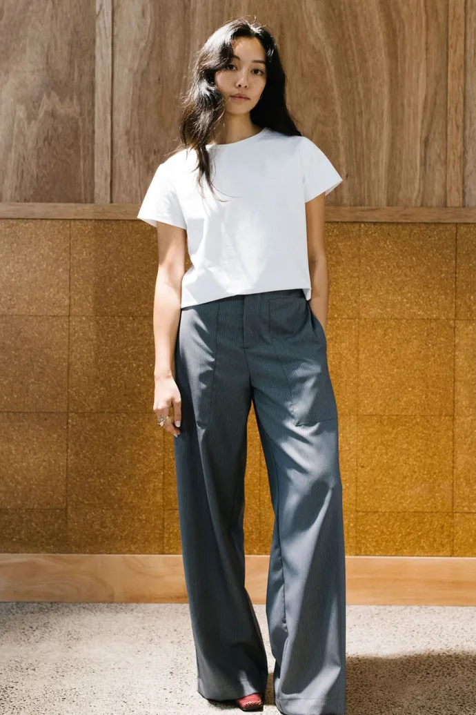 Annie - Frank Pant - Light Wool Grey