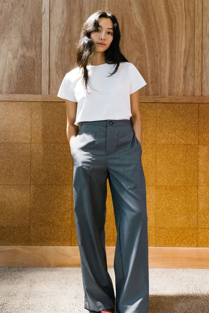 Annie - Frank Pant - Light Wool Grey