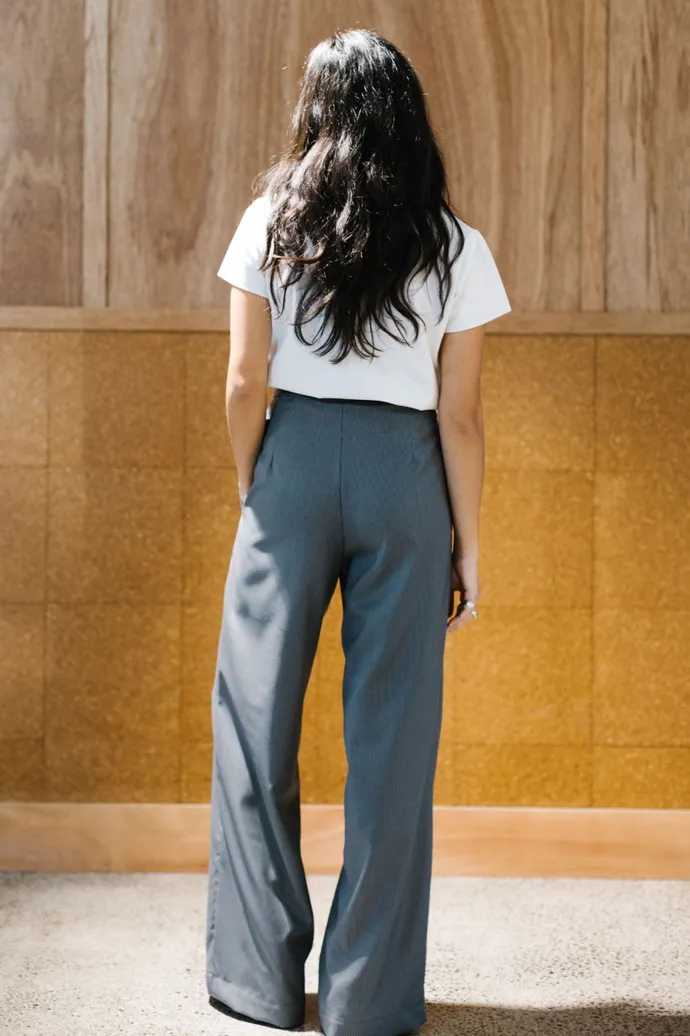 Annie - Frank Pant - Light Wool Grey
