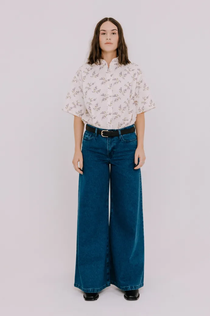 Annie - Jasper Shirt - Winter White Floral