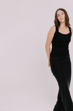 Annie - Juni Ribbed Tank - Black