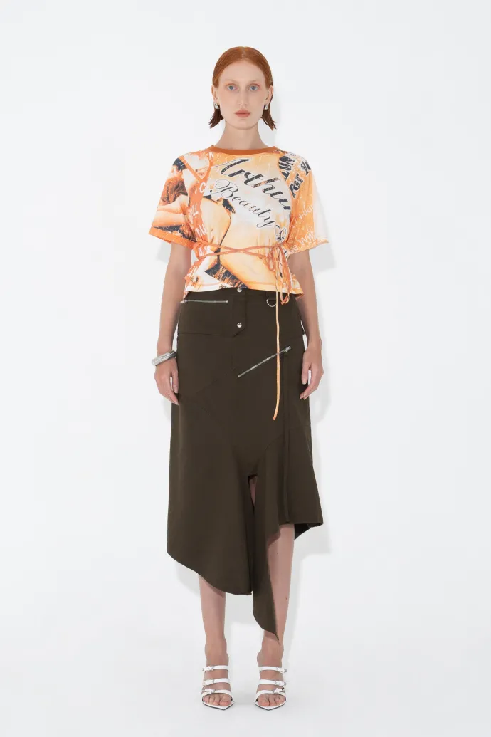 Arthur Apparel - Utility Drape Skirt - Olive