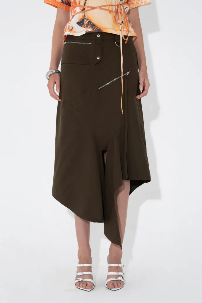 Arthur Apparel - Utility Drape Skirt - Olive