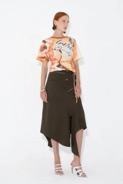 Arthur Apparel - Utility Drape Skirt - Olive