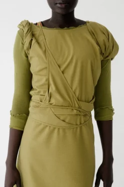 Baserange - Apron Dress - Sophos Green