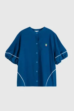 Bobo Choses - Contrast Trim Puff Sleeve Shirt