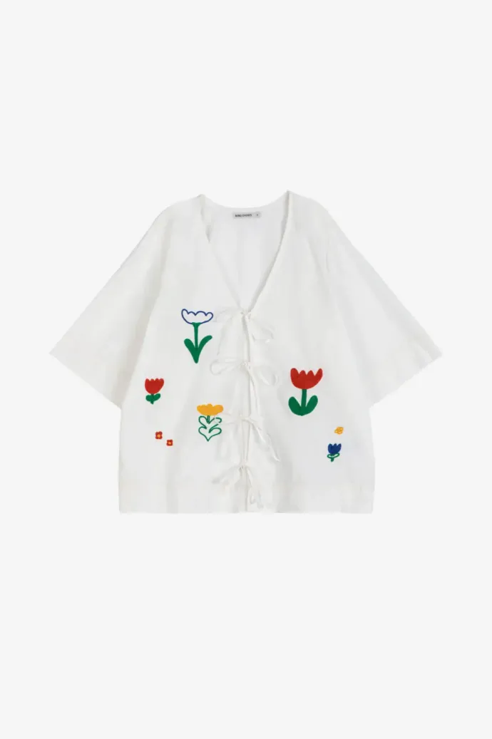 Bobo Choses - Garden Embroidery Tie Blouse