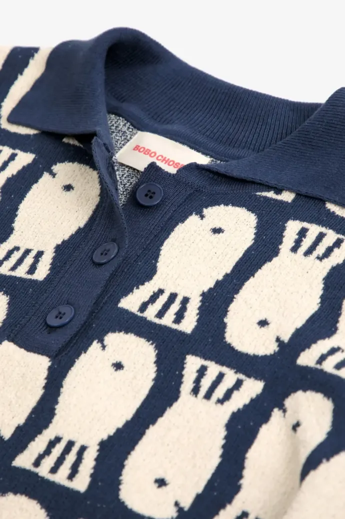 Bobo Choses - Lucky Fish Jacquard Knitted Polo