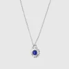 Brie Leon - Venus Locket Pendant - Silver/Lapis