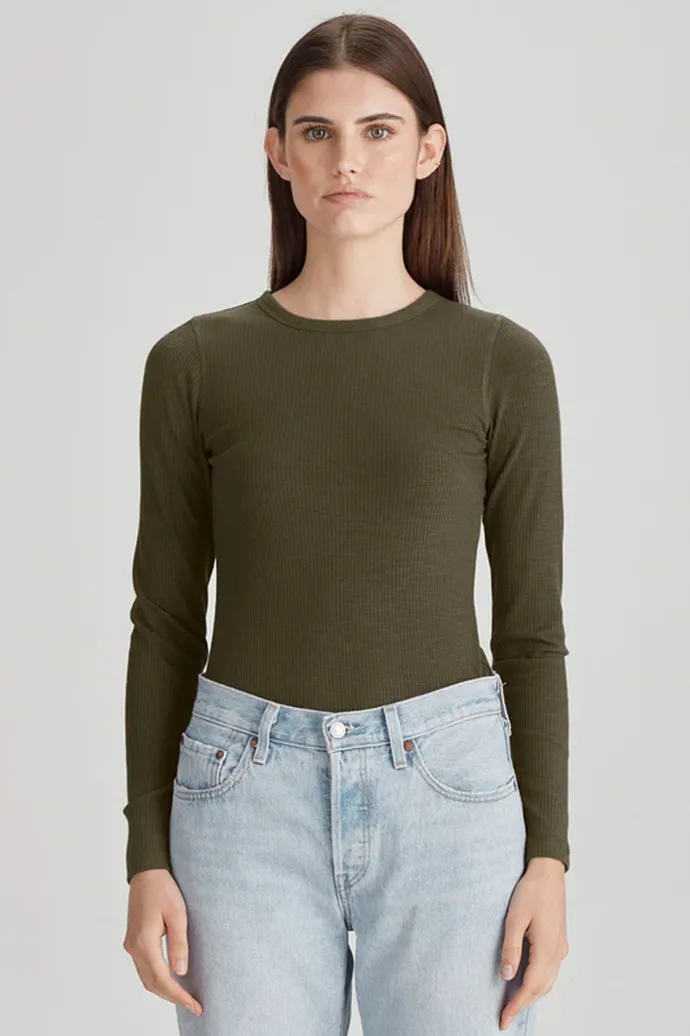 Commoners - Base Ribbed LS - Khaki