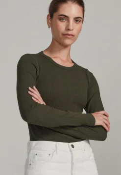Commoners - Base Ribbed LS - Khaki