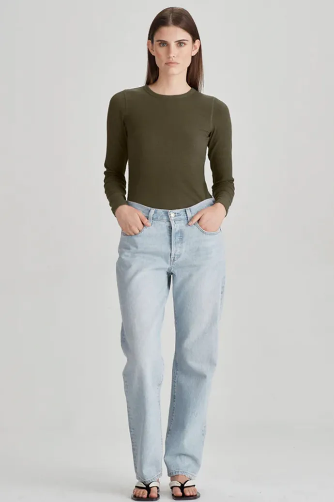 Commoners - Base Ribbed LS - Khaki
