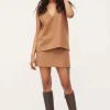 Dominique Healy - Bias Miniskirt - Beige - Camel