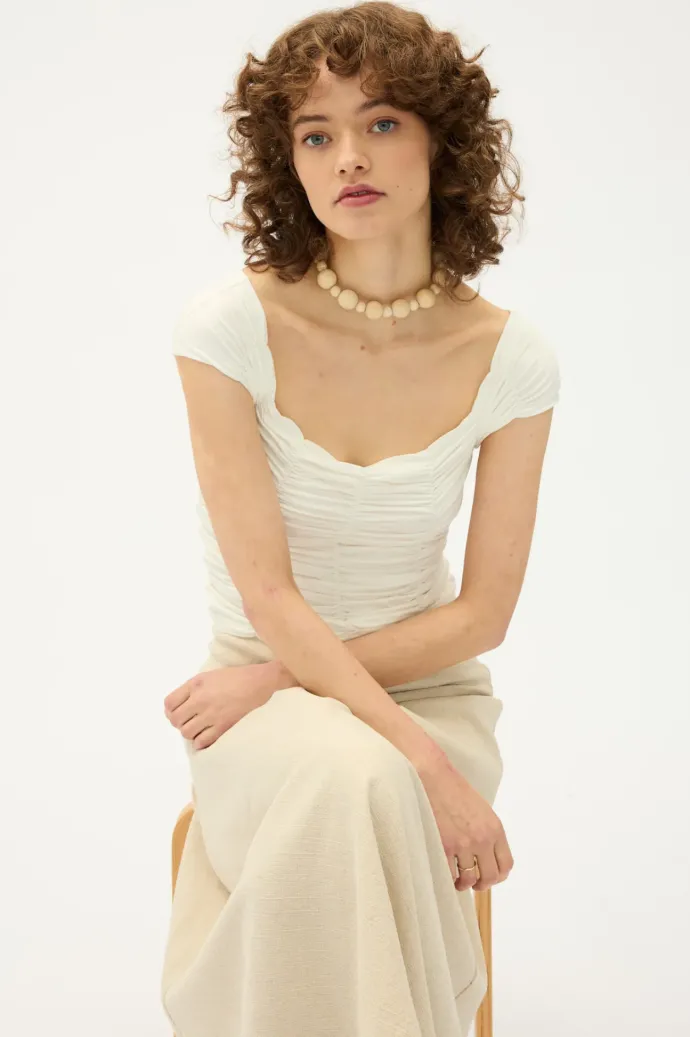 Dominique Healy - Jolene Tee - White