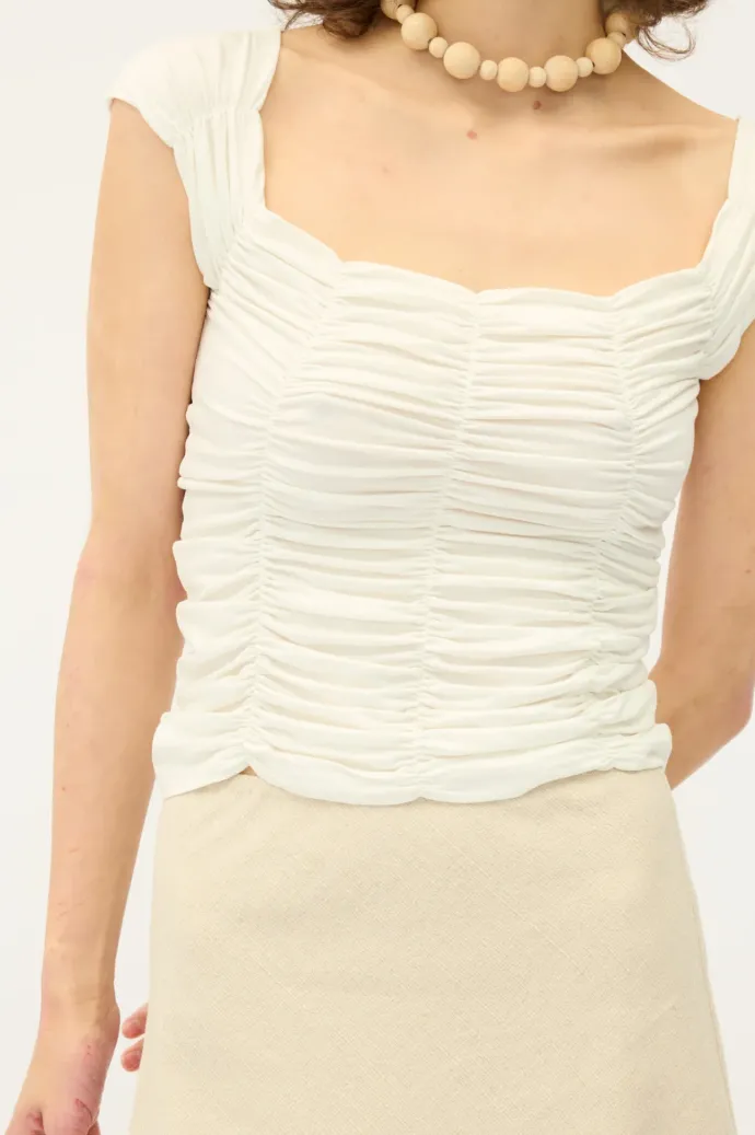 Dominique Healy - Jolene Tee - White