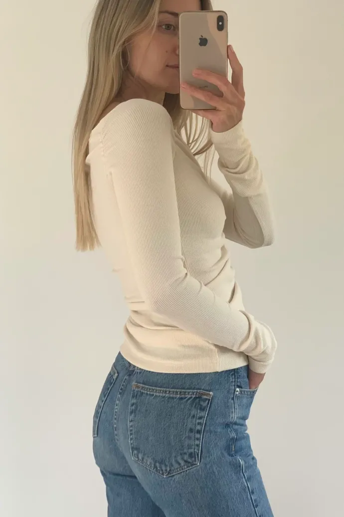Dominique Healy - Luella Long-Sleeve - Vanilla Rib