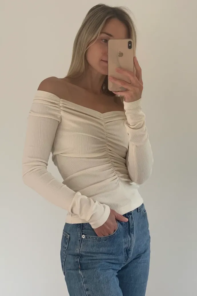 Dominique Healy - Luella Long-Sleeve - Vanilla Rib