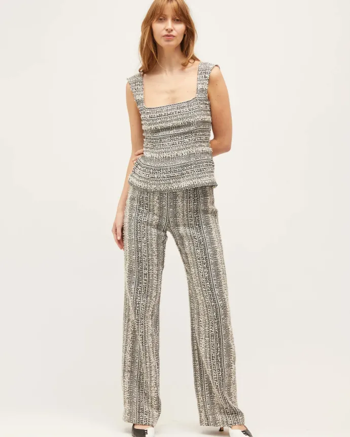 Dominique Healy - Sonia Pant - Black/Ivory Tweed