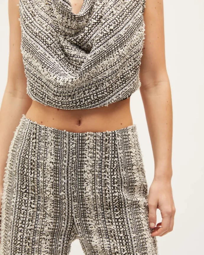 Dominique Healy - Sonia Pant - Black/Ivory Tweed