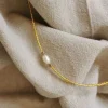 Fi Jewellery - Gold Pearl Choker - White Pearl