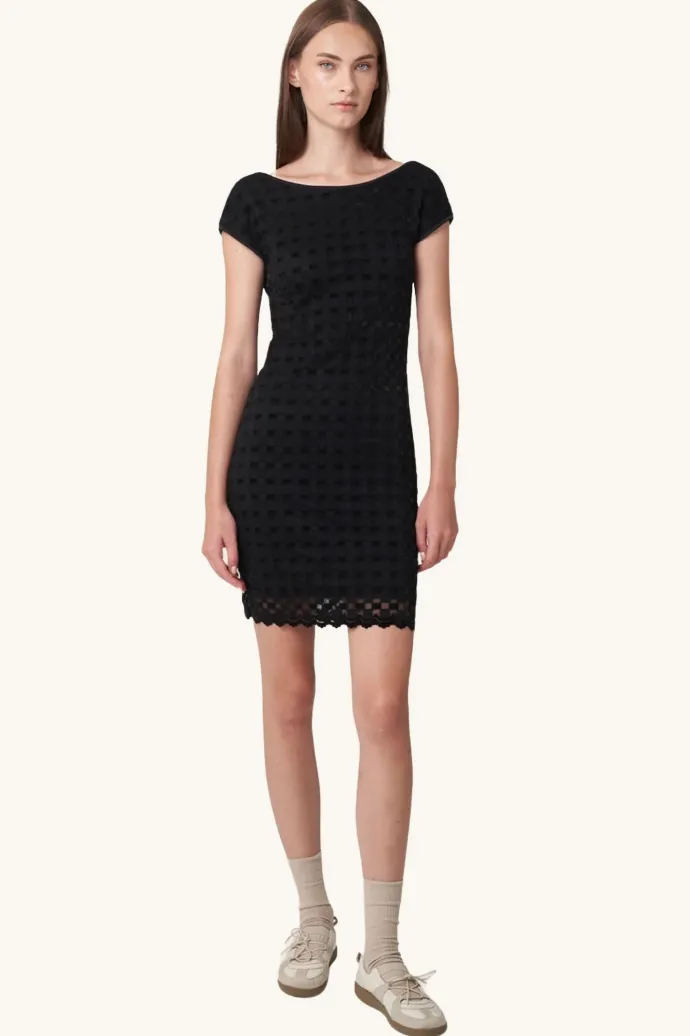 Find Me Now - Harmony Checkered Mini Dress - Black Harmony