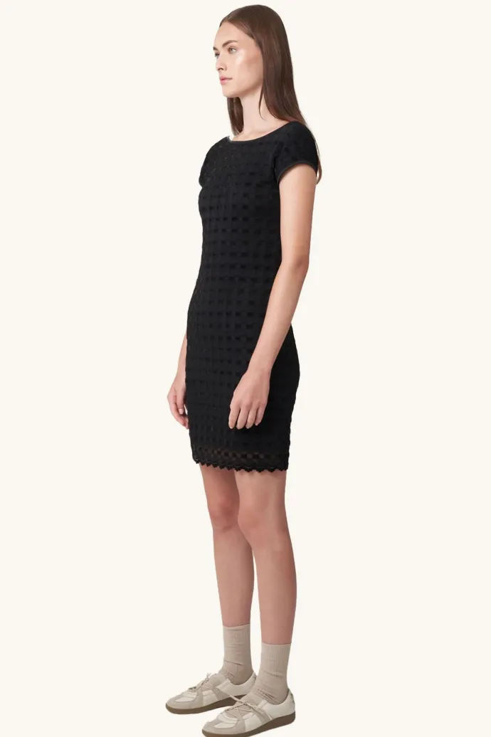 Find Me Now - Harmony Checkered Mini Dress - Black Harmony