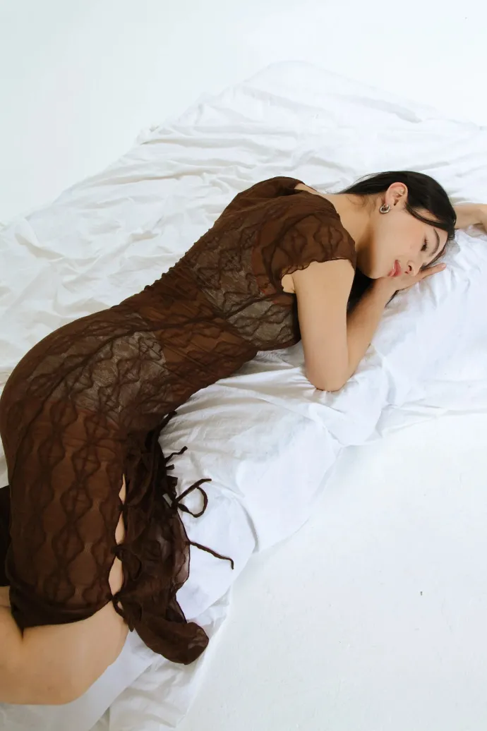Find Me Now - Mariposa Lace Midi Dress - Brown