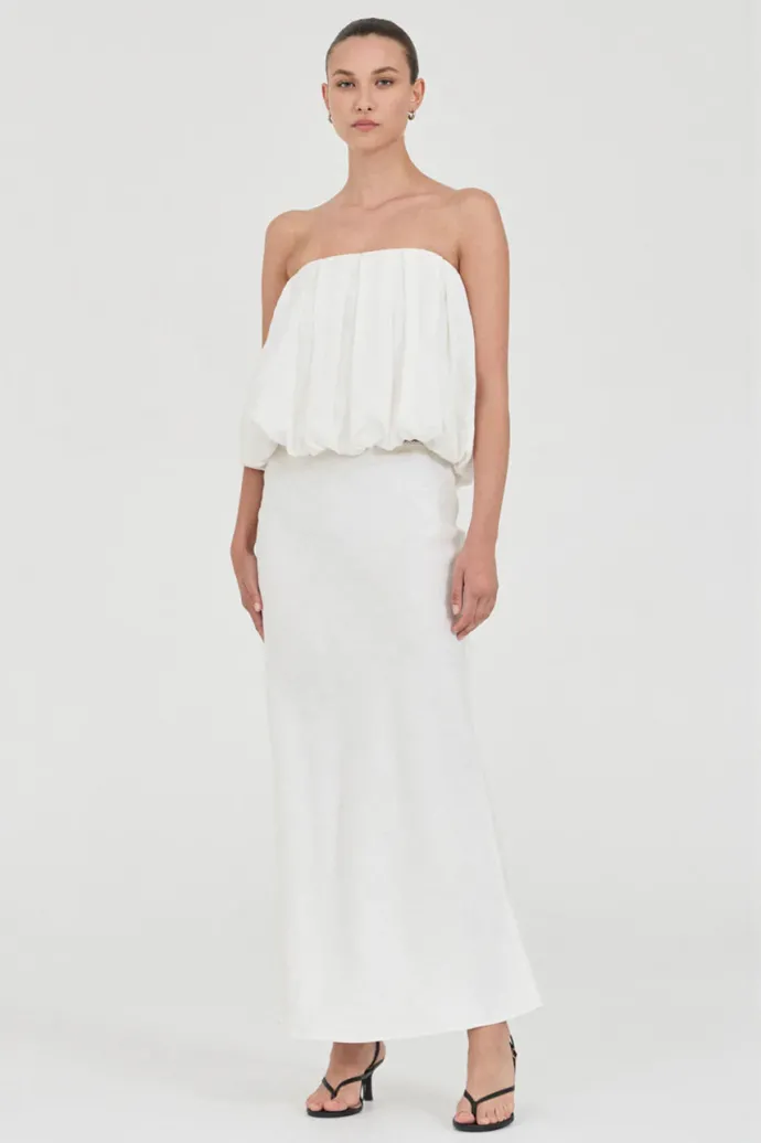Friend Of Audrey - Bubble Linen Top - White
