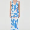 Friend Of Audrey - Evelyn Cupro Panel Dress - Wave