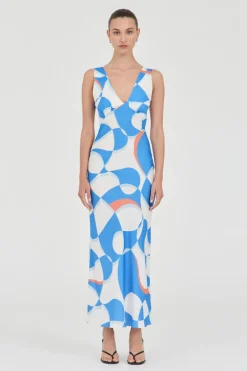 Friend Of Audrey - Evelyn Cupro Panel Dress - Wave