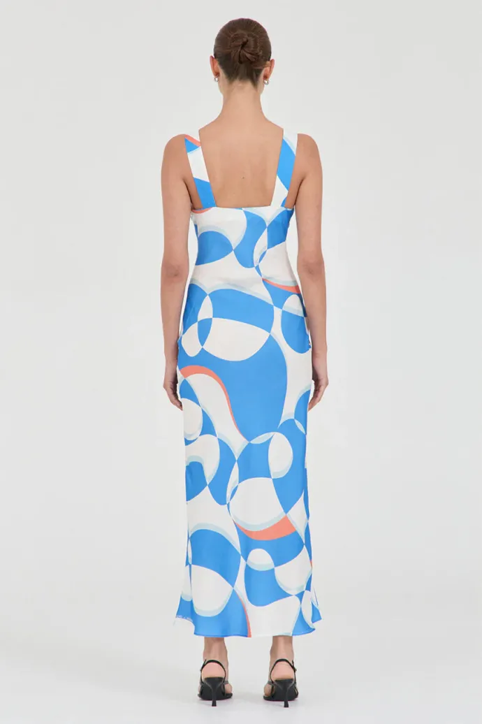 Friend Of Audrey - Evelyn Cupro Panel Dress - Wave