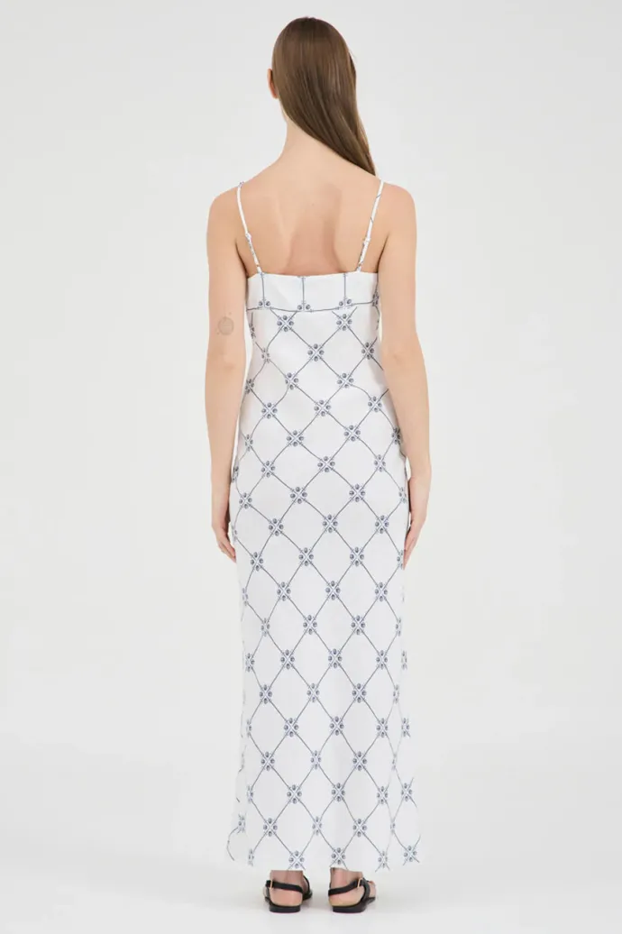 Friend Of Audrey - Seashell Linen Singlet Dress - Seashell