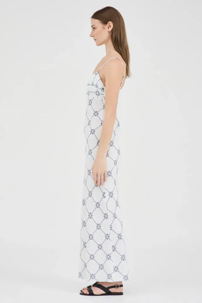 Friend Of Audrey - Seashell Linen Singlet Dress - Seashell