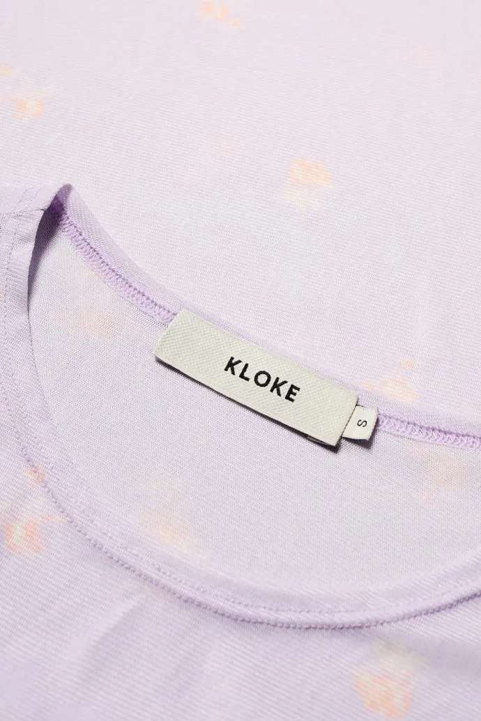 Kloke - Mica Mesh SS Top - Lilac Floral