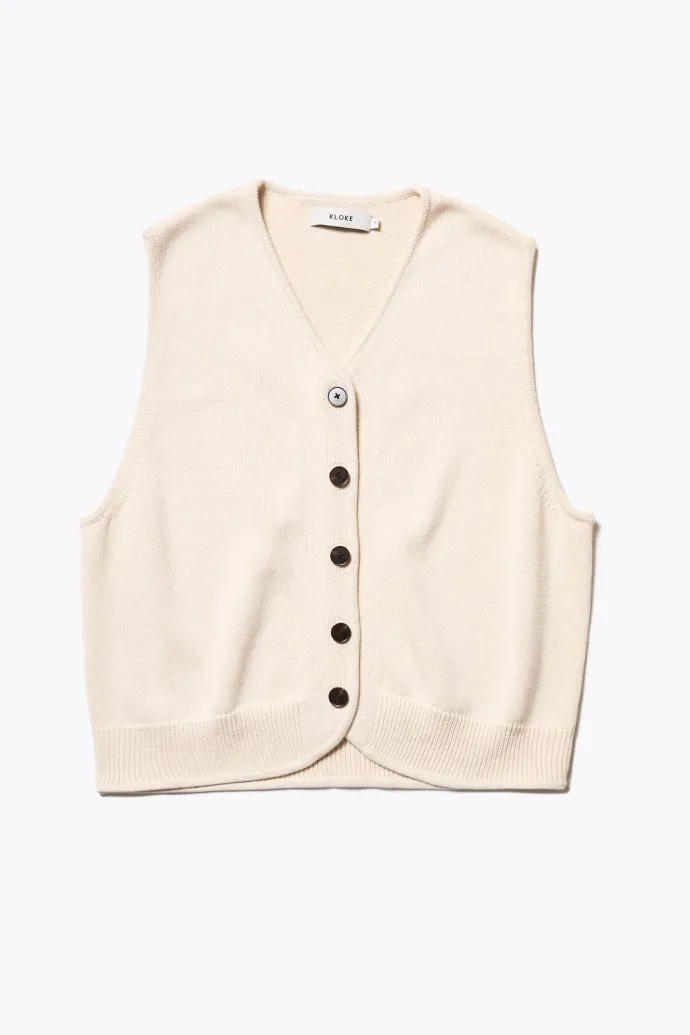 Kloke - Ritual Knit Vest - Ecru