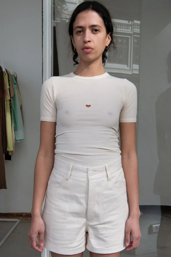 LAST ONE | Baserange - Heart Short Sleeve - Undyed