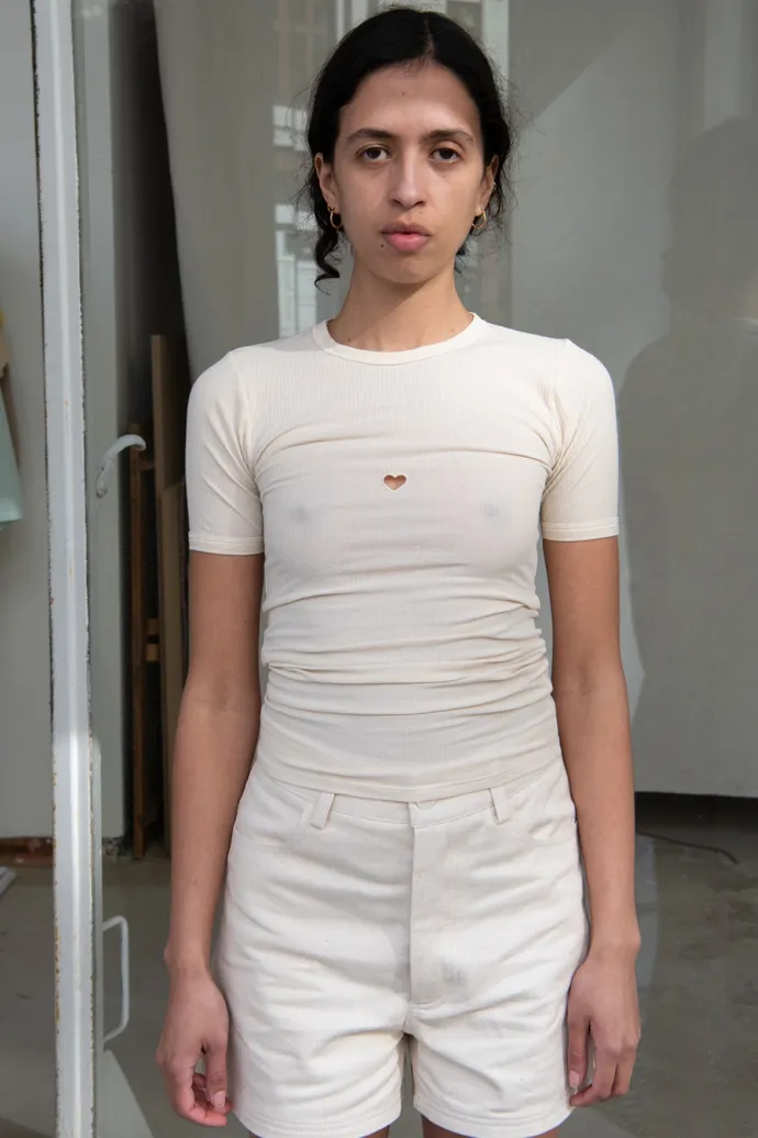 LAST ONE | Baserange - Heart Short Sleeve - Undyed