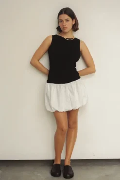 LAST ONE | Commonplace - Celebration Dress - Black/White