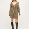 LAST ONE | Dominique Healy - Coco Dress - Zig-Zag Velvet