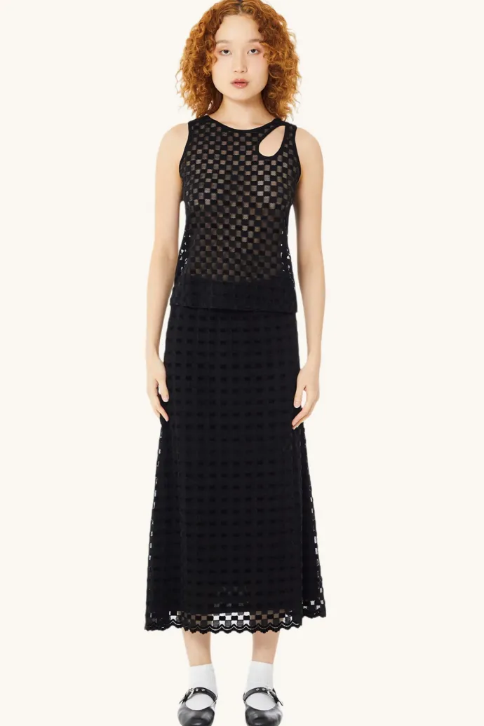 LAST ONE | Find Me Now - Harmony Checkered Skirt - Black Harmony