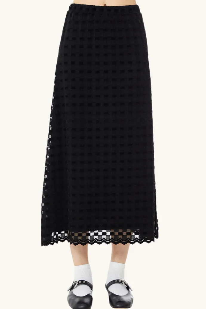LAST ONE | Find Me Now - Harmony Checkered Skirt - Black Harmony