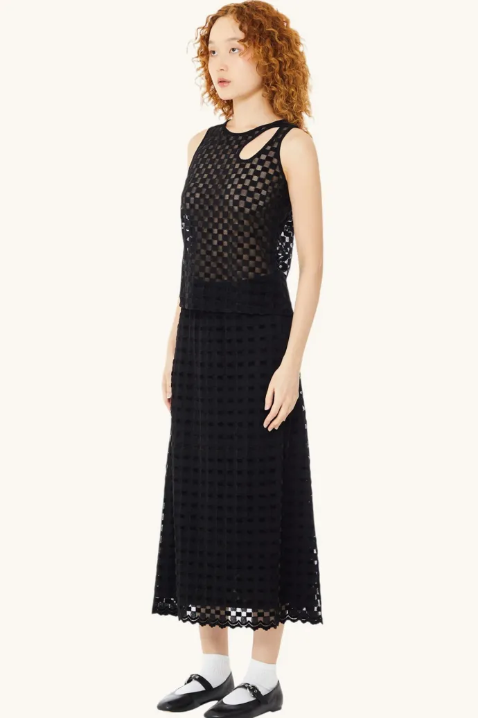LAST ONE | Find Me Now - Harmony Checkered Skirt - Black Harmony
